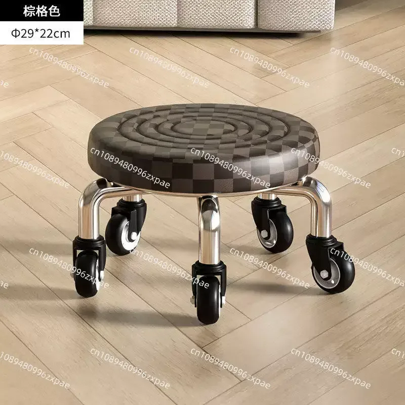 Universal wheel pulley low stool, household mobile small bench leisure seat