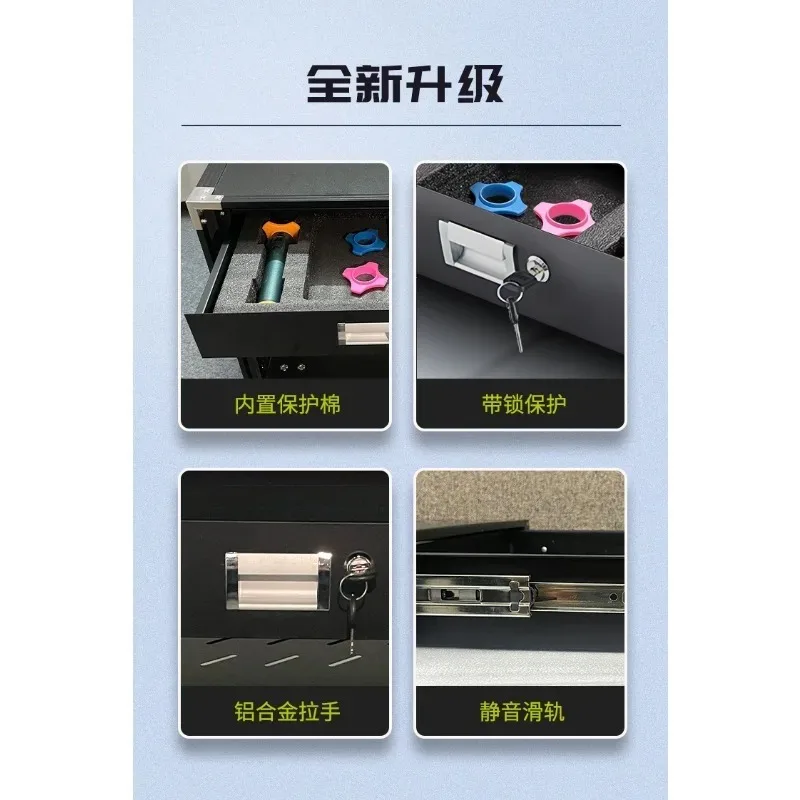 Locked Metal Storage Drawer 2U Size, 19 Inch Cabinet Accessory For Wireless Microphone Device Placement