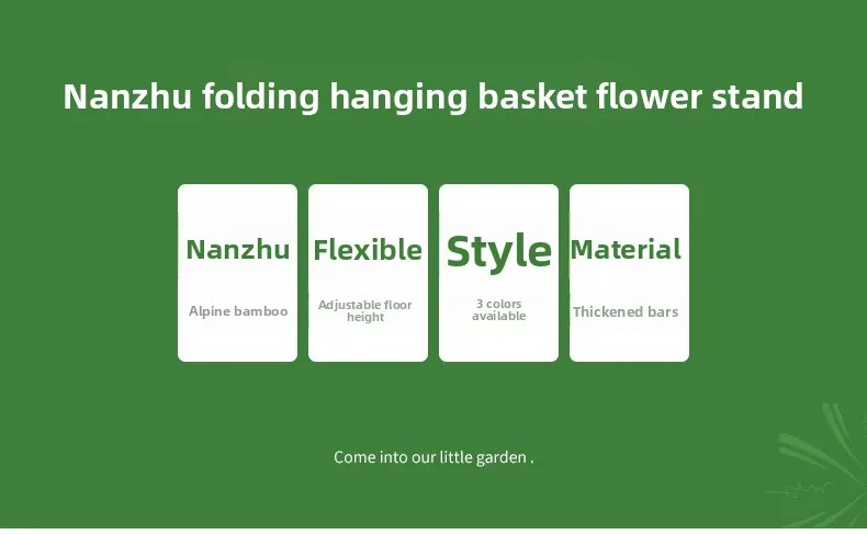 Foldable Wooden Hanging Planter, Thickened Balcony Plant Stand, Vertical Multi-Tier Shelf, Mobile Indoor Flower Pot Organizer