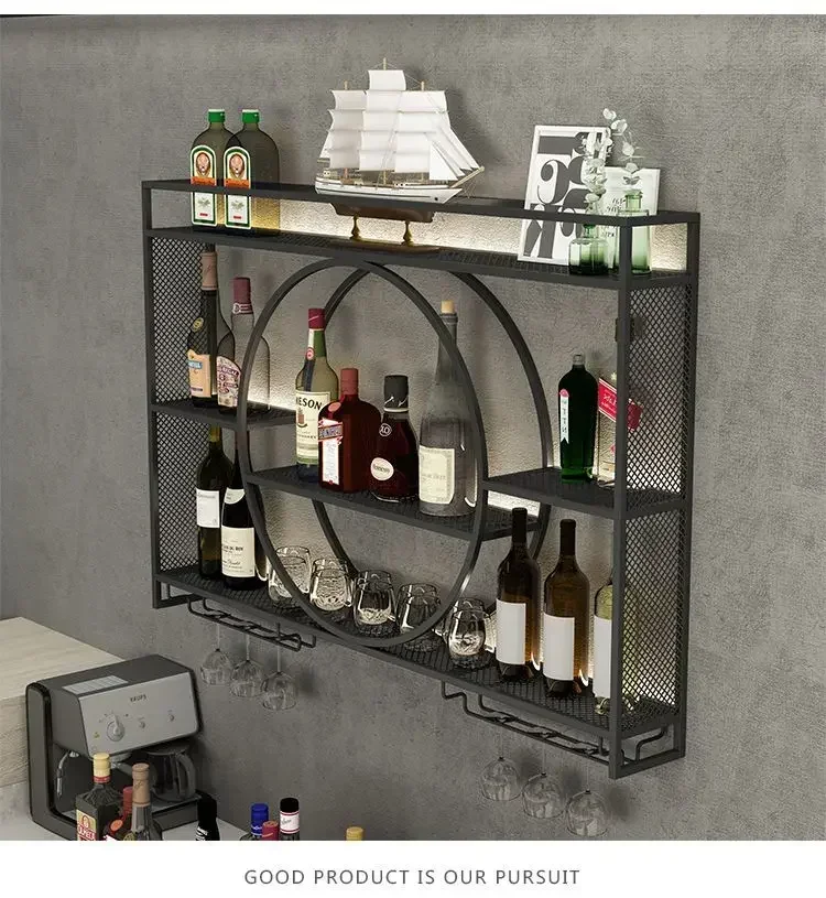 Modern Wall Mount Wine Rack Holder Glass Storage Bar Cabinet Decor Bottle Miniature Wine Rack Cup Holder Bar Cabinet Storage