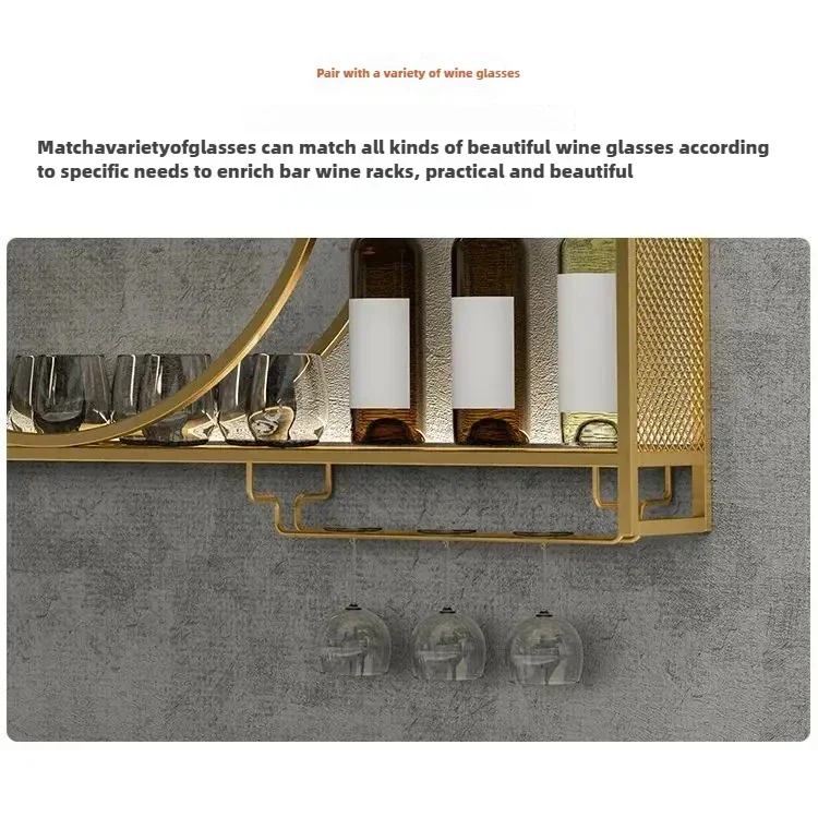 Modern Wall Mount Wine Rack Holder Glass Storage Bar Cabinet Decor Bottle Miniature Wine Rack Cup Holder Bar Cabinet Storage