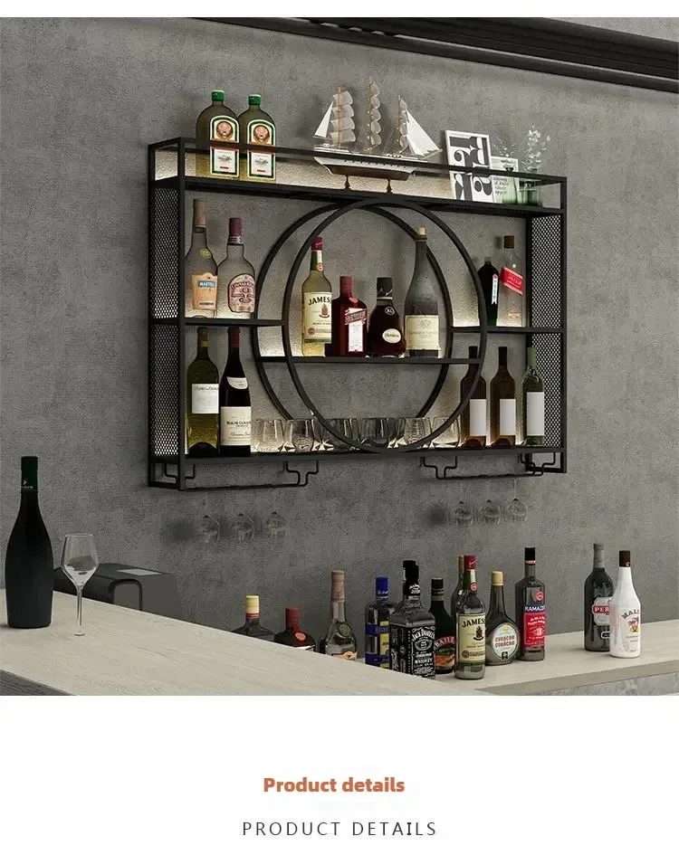 Modern Wall Mount Wine Rack Holder Glass Storage Bar Cabinet Decor Bottle Miniature Wine Rack Cup Holder Bar Cabinet Storage