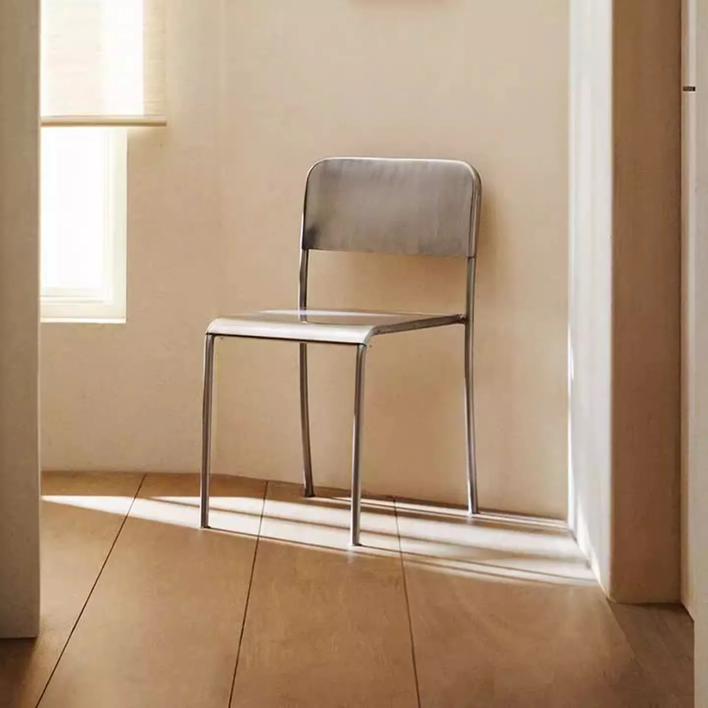 Industrial style Stainless steel Simplicity Creativity Design Living room chair Light luxury Advanced Leisure Back Of Rest Chair