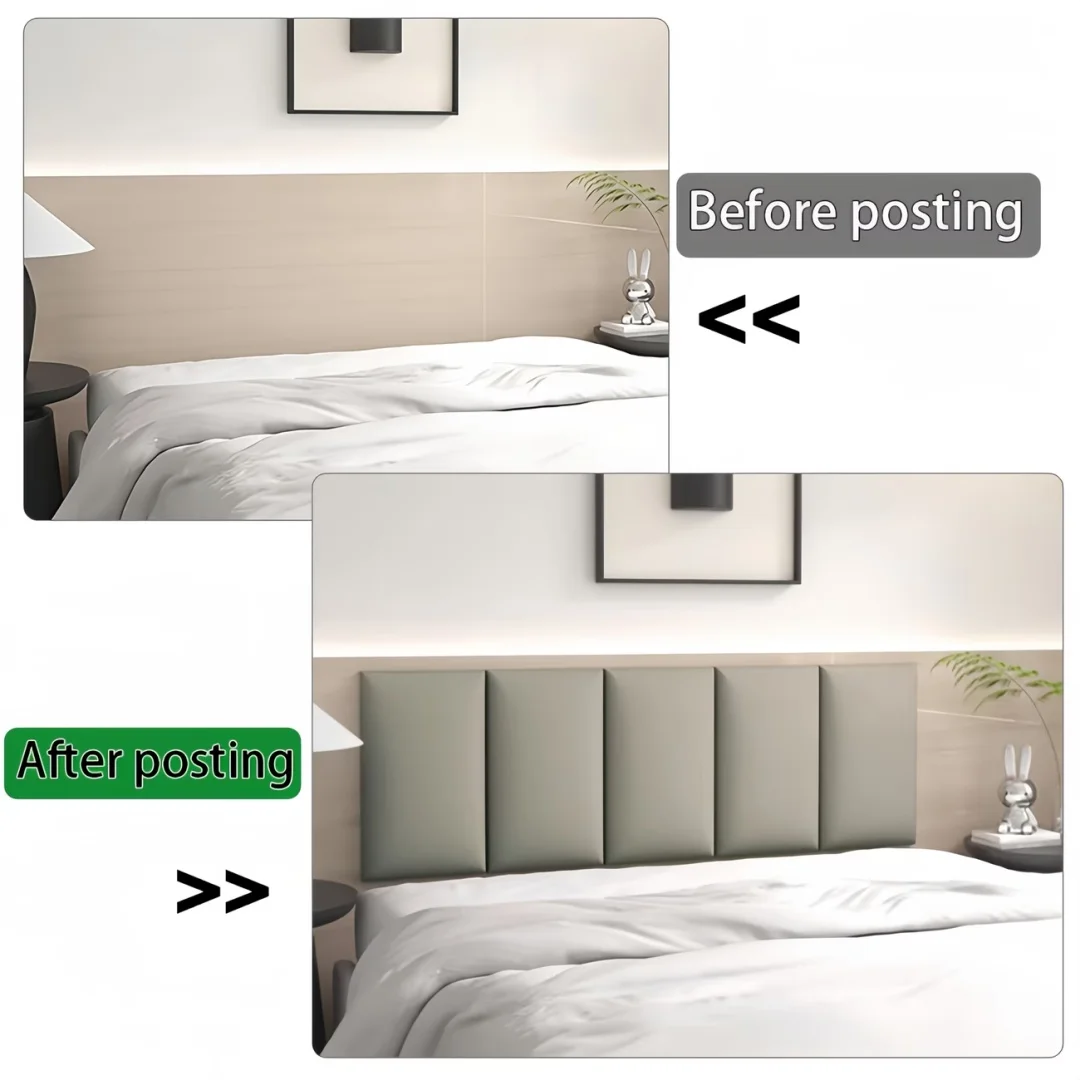 Self Adhesive Anti-Collision Wall Cushion Thickened Foam Soft Bag for Bedroom Headboard, Tatami Background Wall Protection Panel