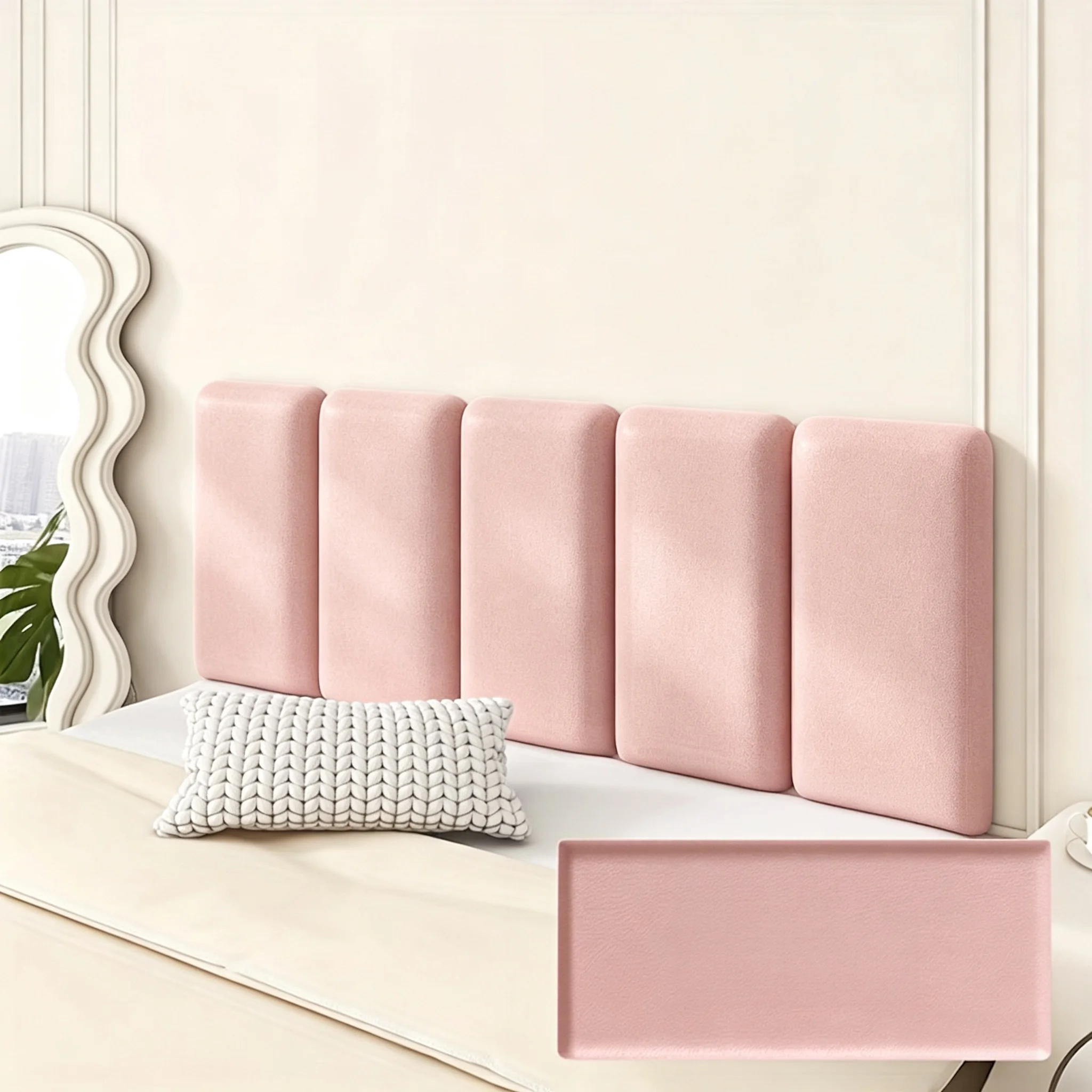 Self Adhesive Anti-Collision Wall Cushion Thickened Foam Soft Bag for Bedroom Headboard, Tatami Background Wall Protection Panel