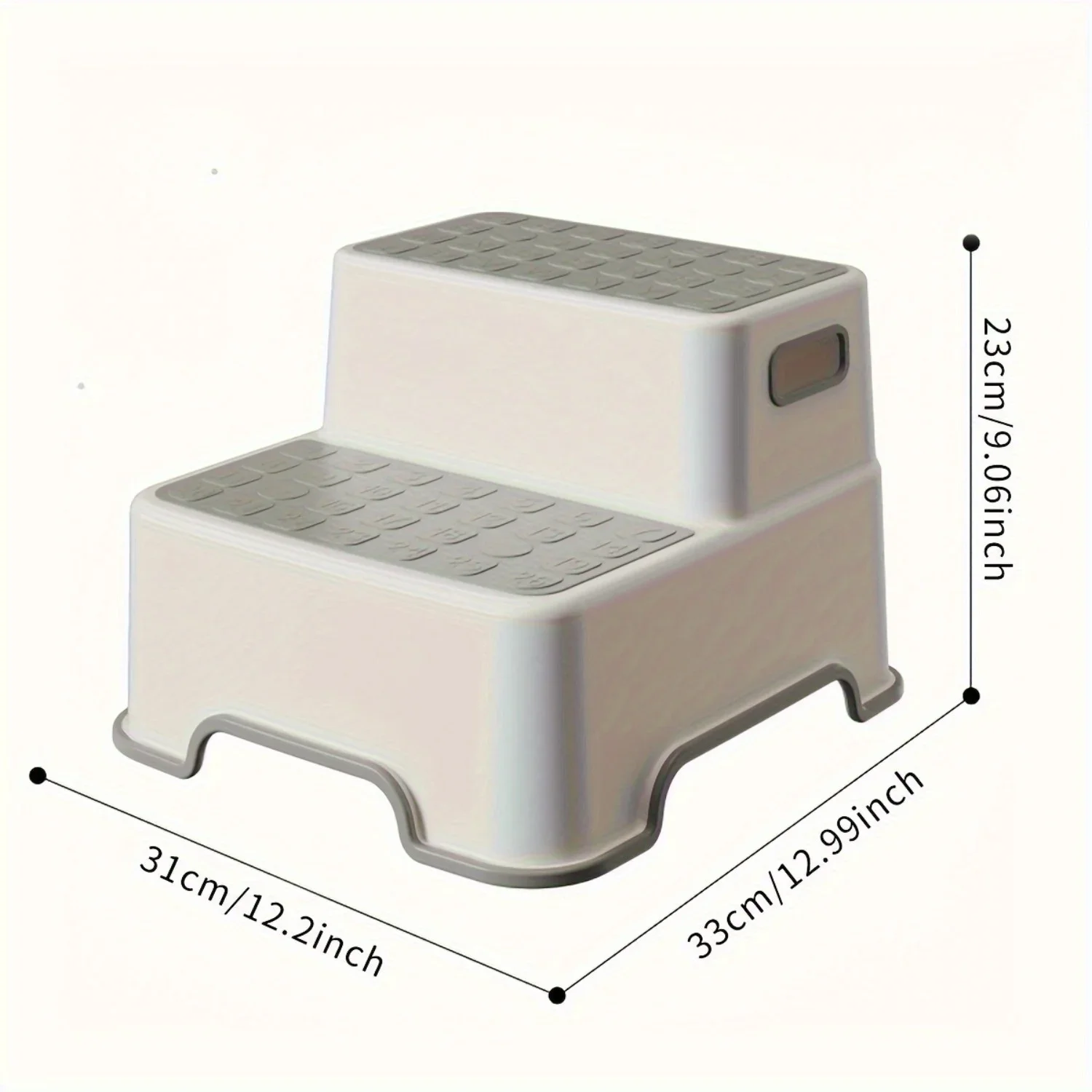 Portable 2-Tier Plastic Step Stool, Non Slip Kids Stool for Toddler Toilet Training & Bathroom Sink Washing Helper
