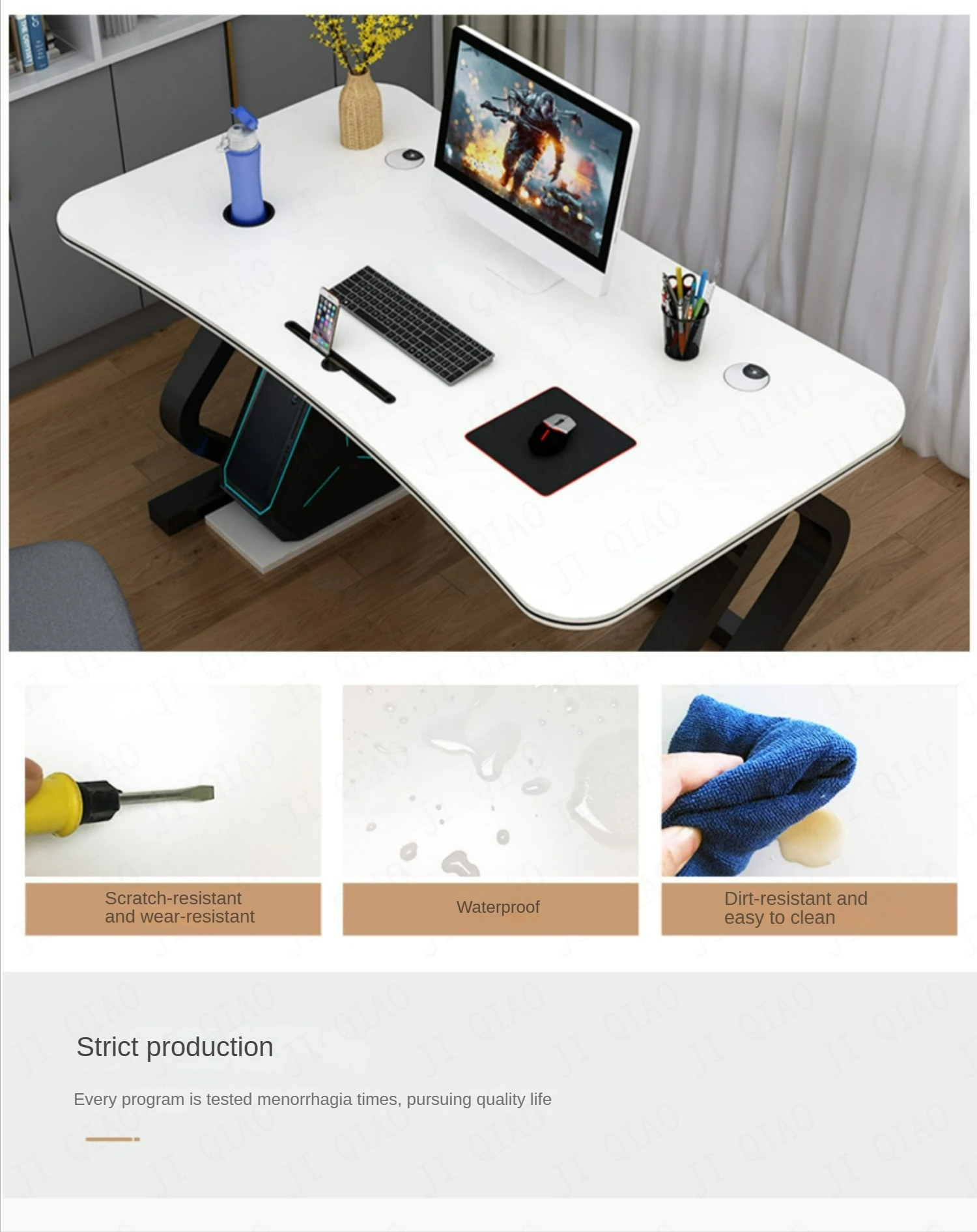 Office Work Desk desktop Computer Gamer Desk Bedroom Room Desks Simple Modern Bedroom Students Learn to Write and Store Desk