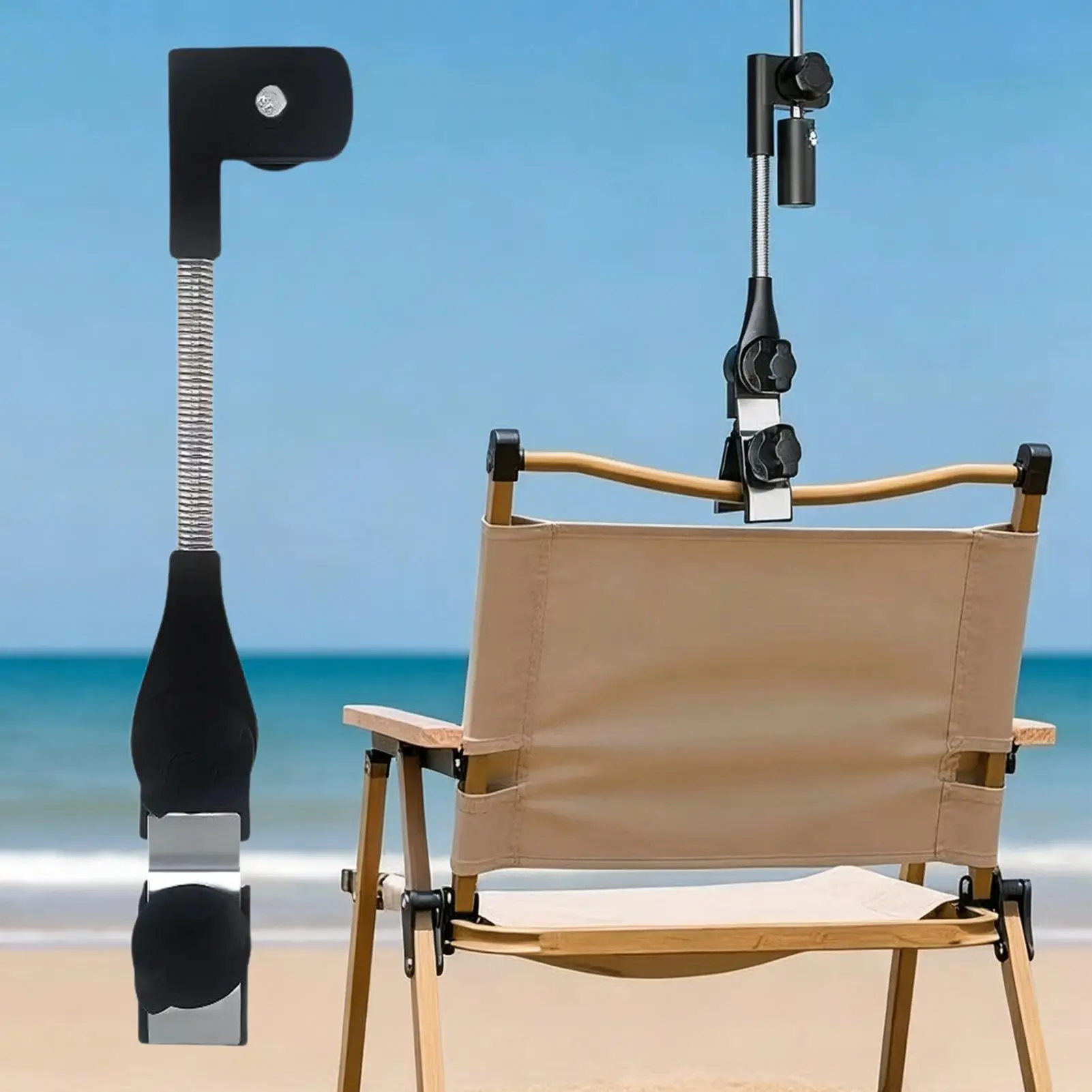 Golf Cart Umbrella Holder Wheelchair Sun Shade Support Bracket Beach Chair Umbrella Holder for Patio Picnic Balcony Lawn Beach