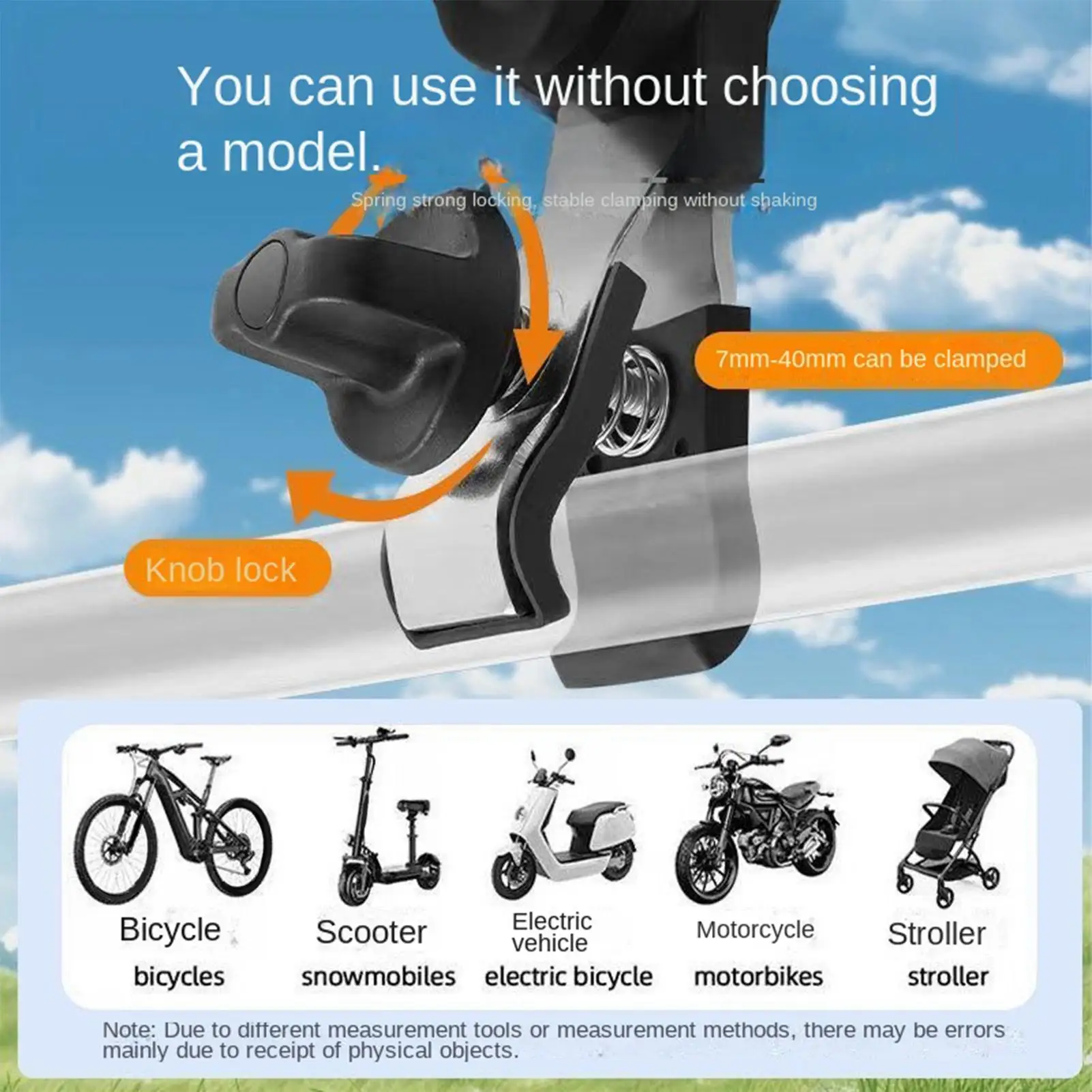 Golf Cart Umbrella Holder Wheelchair Sun Shade Support Bracket Beach Chair Umbrella Holder for Patio Picnic Balcony Lawn Beach