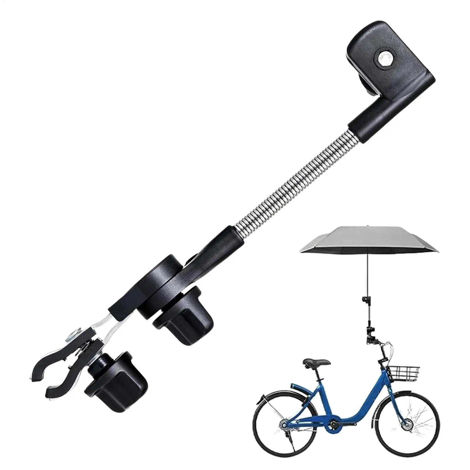 Golf Cart Umbrella Holder Wheelchair Sun Shade Support Bracket Beach Chair Umbrella Holder for Patio Picnic Balcony Lawn Beach