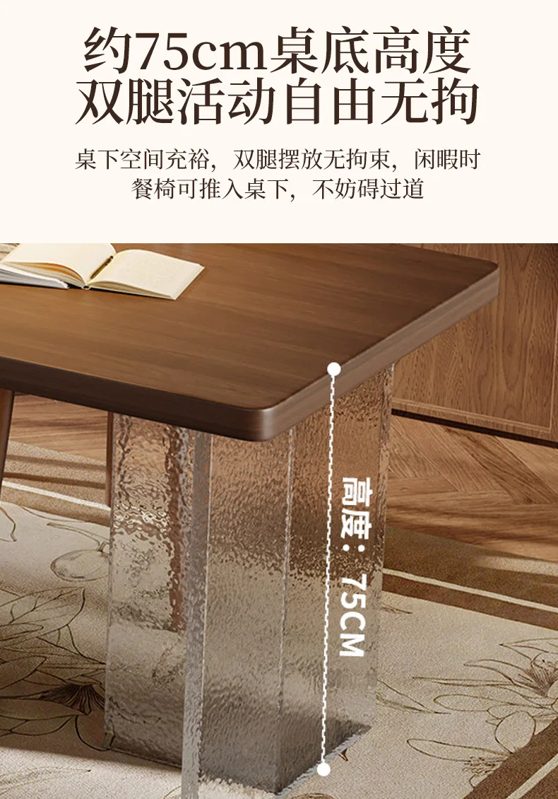 Nordic Design Dining Table Brown Space Extendable Space Saving Dining Table Lounges Solid Wood Mesa Comedor Furniture Home