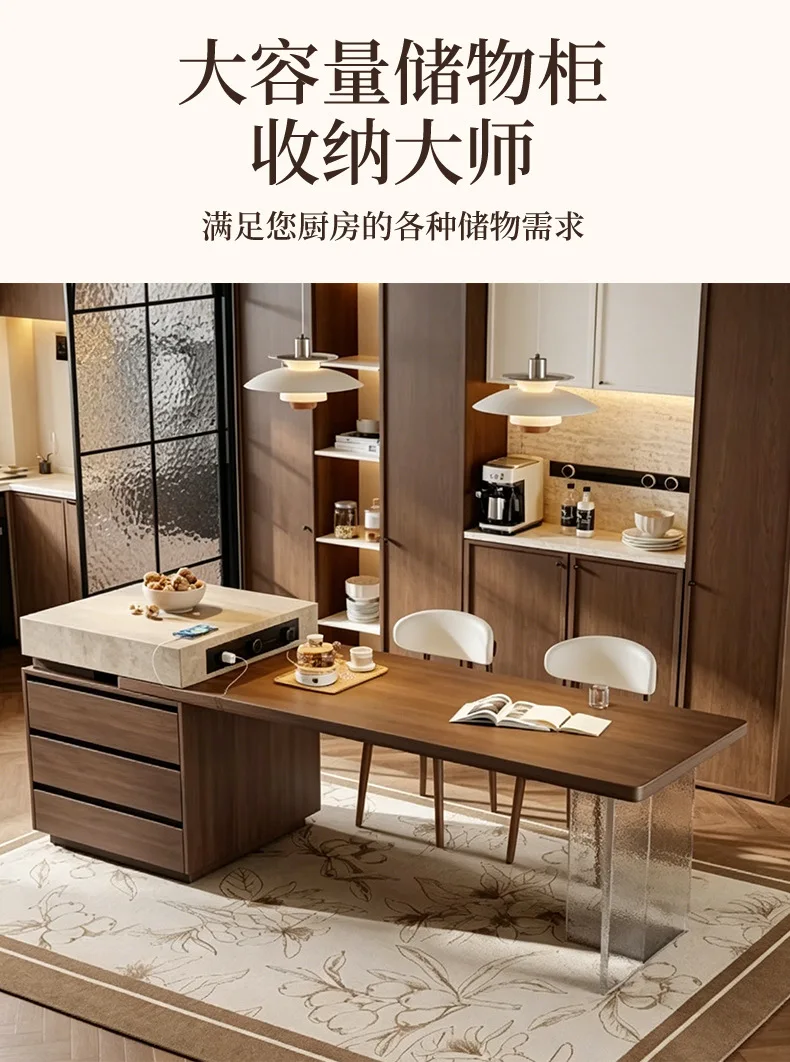 Nordic Design Dining Table Brown Space Extendable Space Saving Dining Table Lounges Solid Wood Mesa Comedor Furniture Home