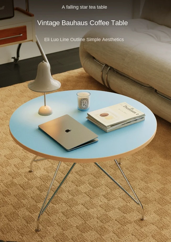 MOMO Bauhaus Coffee Table Living Room Round Table Small New Artistic Sense Small Coffee Round Table Tea Rack