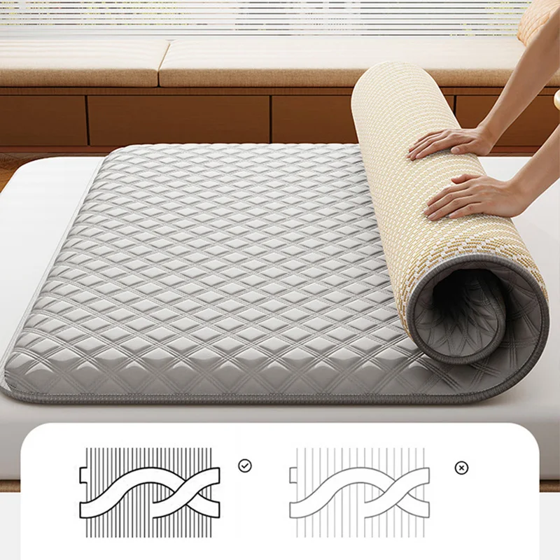 2026 New Ice Vine Double-sided Usable Thick Mattress Tatami Student Dorm Single Mattress For Household Foldable Double Mattress