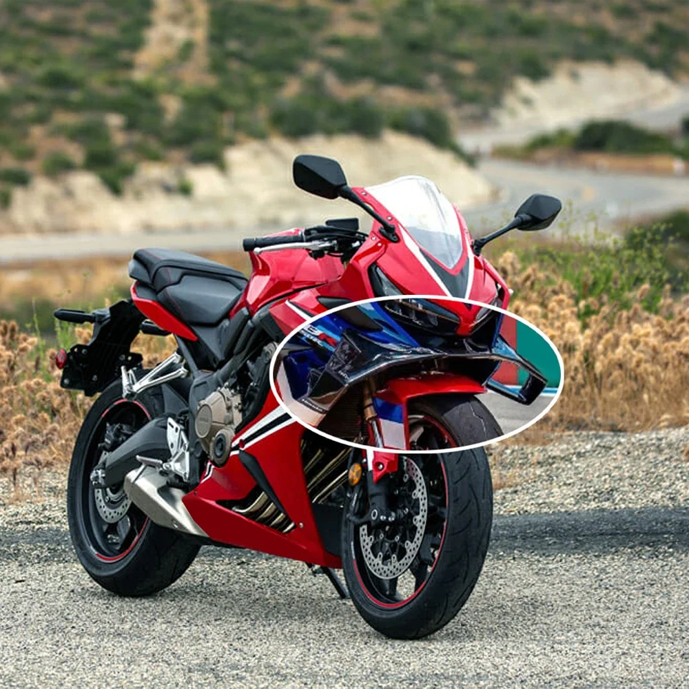 X For Honda CBR650R 2024 CBR 650 R 2025 CBR 650R 2026 Motorcycle Aero Fixed Wind Wing Front Spoiler Winglets Front Lip Downforce