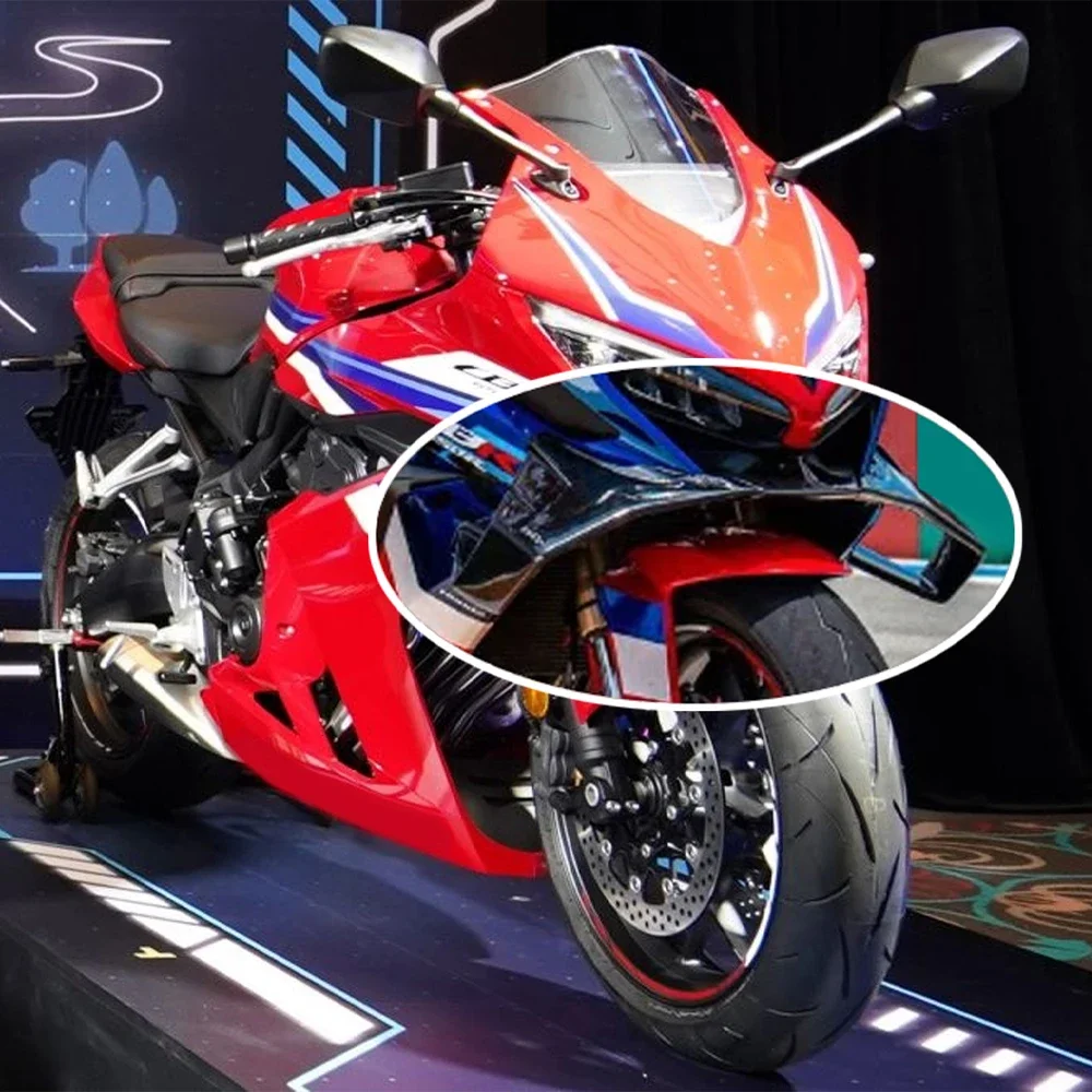 X For Honda CBR650R 2024 CBR 650 R 2025 CBR 650R 2026 Motorcycle Aero Fixed Wind Wing Front Spoiler Winglets Front Lip Downforce