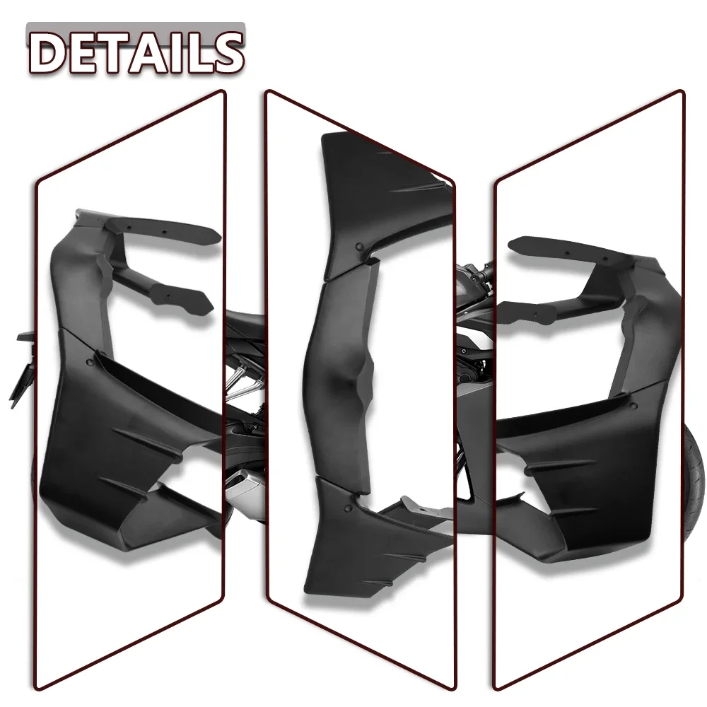 X For Honda CBR650R 2024 CBR 650 R 2025 CBR 650R 2026 Motorcycle Aero Fixed Wind Wing Front Spoiler Winglets Front Lip Downforce