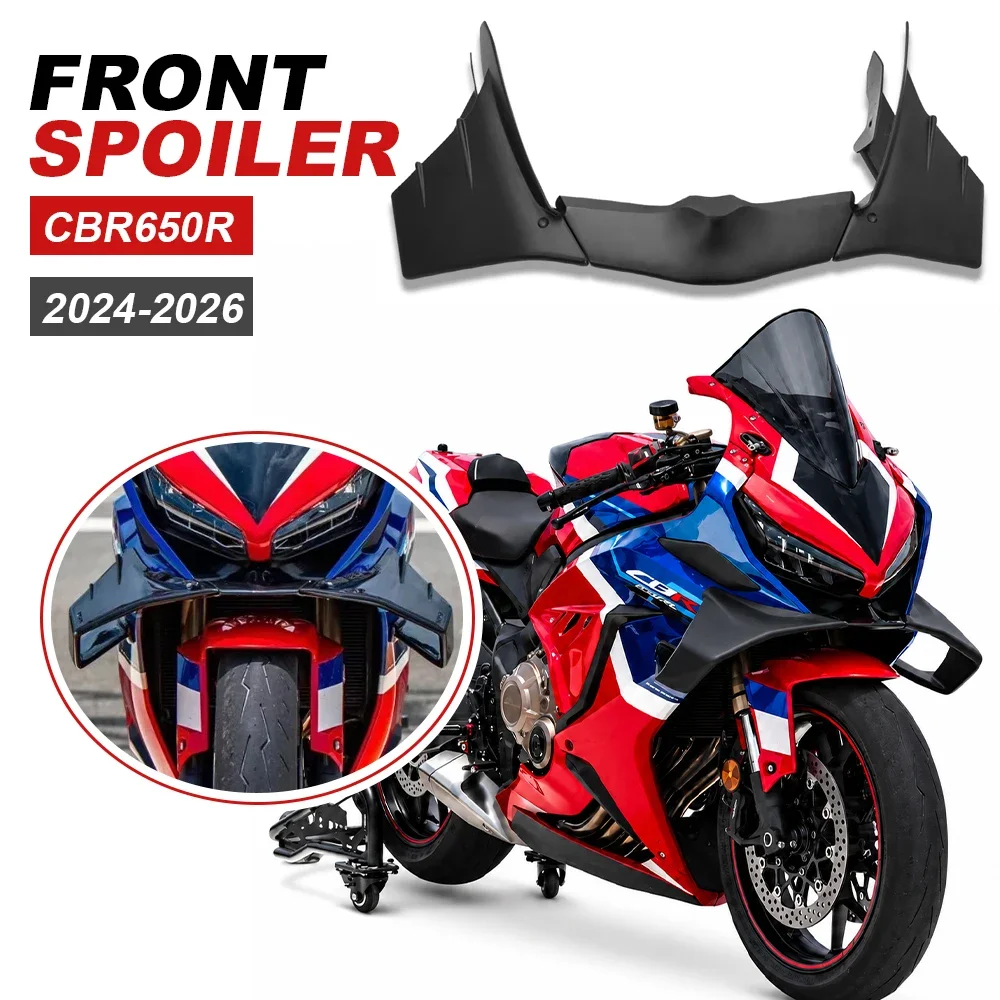 X For Honda CBR650R 2024 CBR 650 R 2025 CBR 650R 2026 Motorcycle Aero Fixed Wind Wing Front Spoiler Winglets Front Lip Downforce