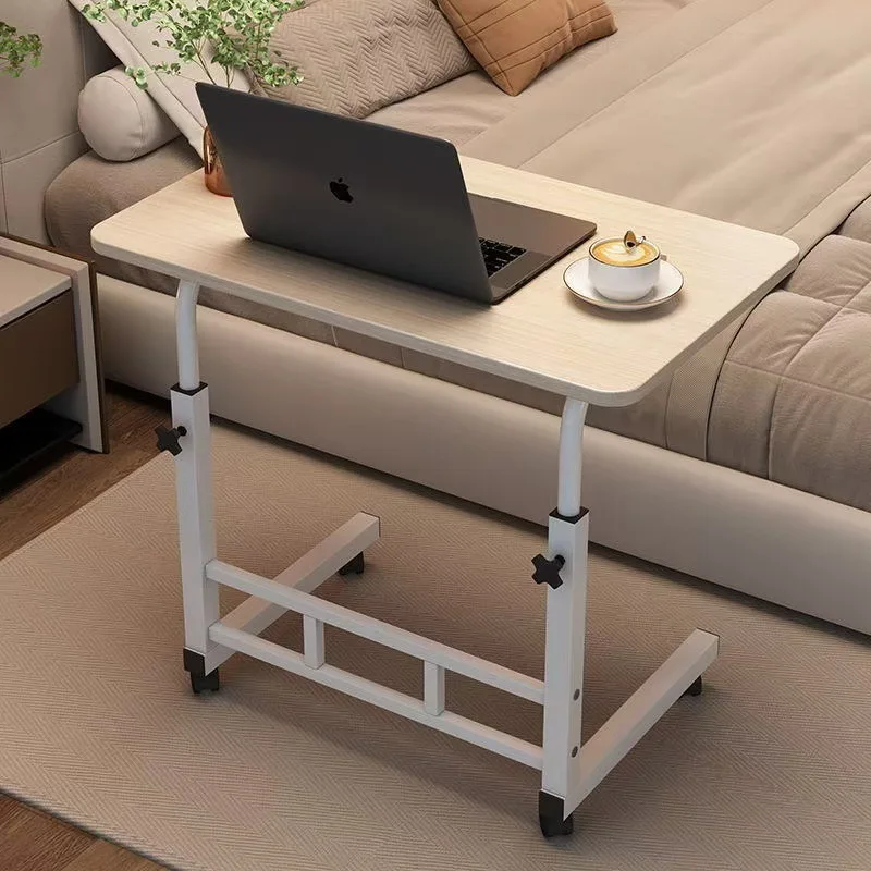 Height Adjustable Rolling Computer Desk Bedside Standing Folding Side Table Portable Commercial Escritorio De Oficina Furniture