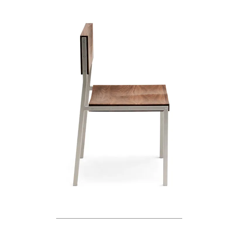 Nordic Solid Wood Dining Chair for Home, Minimalist Backrest Seat with Natural Grain, Rustic Elegant Accent Chair