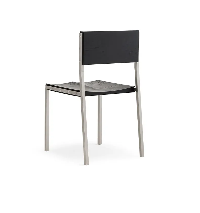Nordic Solid Wood Dining Chair for Home, Minimalist Backrest Seat with Natural Grain, Rustic Elegant Accent Chair