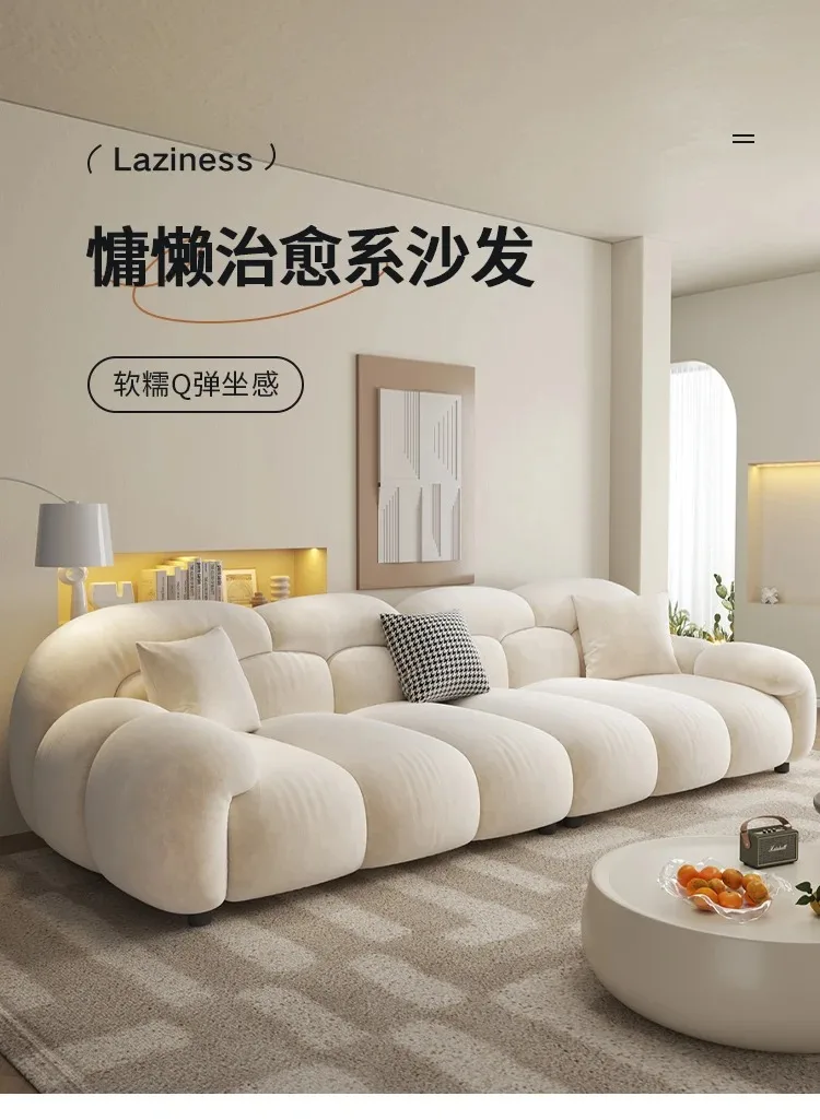 Fabric Minimalist Living Room Sofa Set 6 Seters Beige Sectional Designer Modern Sofas Couch Double Canape Salon Home Furniture
