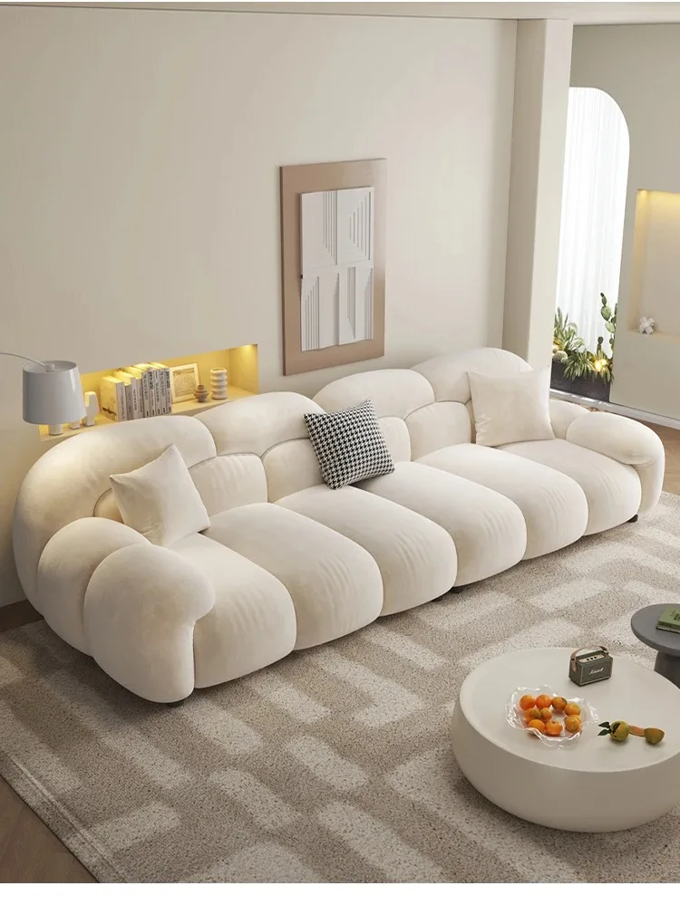 Fabric Minimalist Living Room Sofa Set 6 Seters Beige Sectional Designer Modern Sofas Couch Double Canape Salon Home Furniture