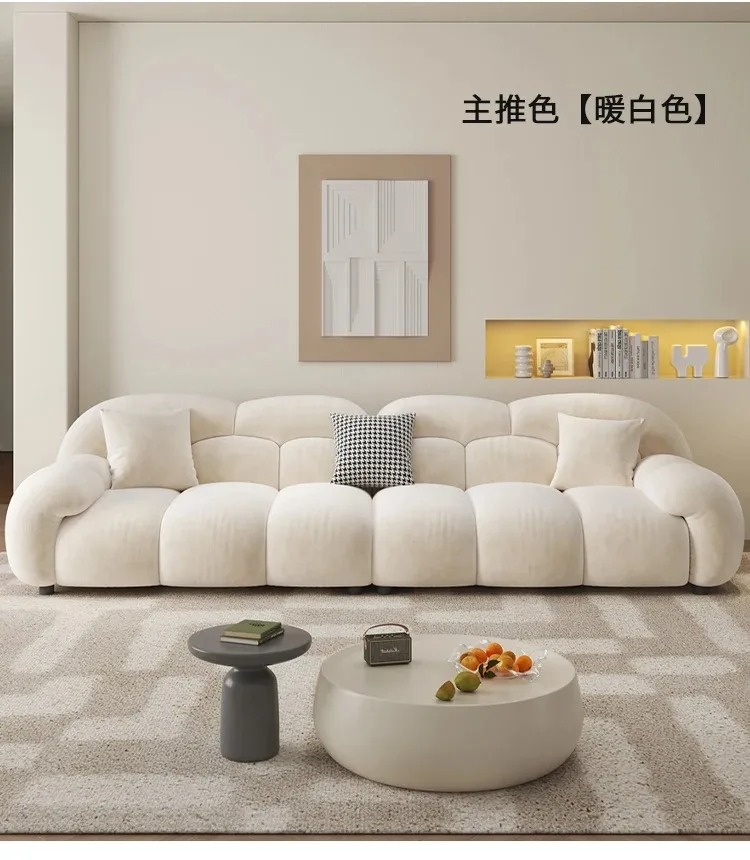 Fabric Minimalist Living Room Sofa Set 6 Seters Beige Sectional Designer Modern Sofas Couch Double Canape Salon Home Furniture