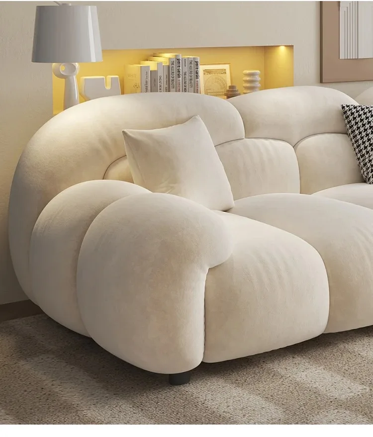 Fabric Minimalist Living Room Sofa Set 6 Seters Beige Sectional Designer Modern Sofas Couch Double Canape Salon Home Furniture