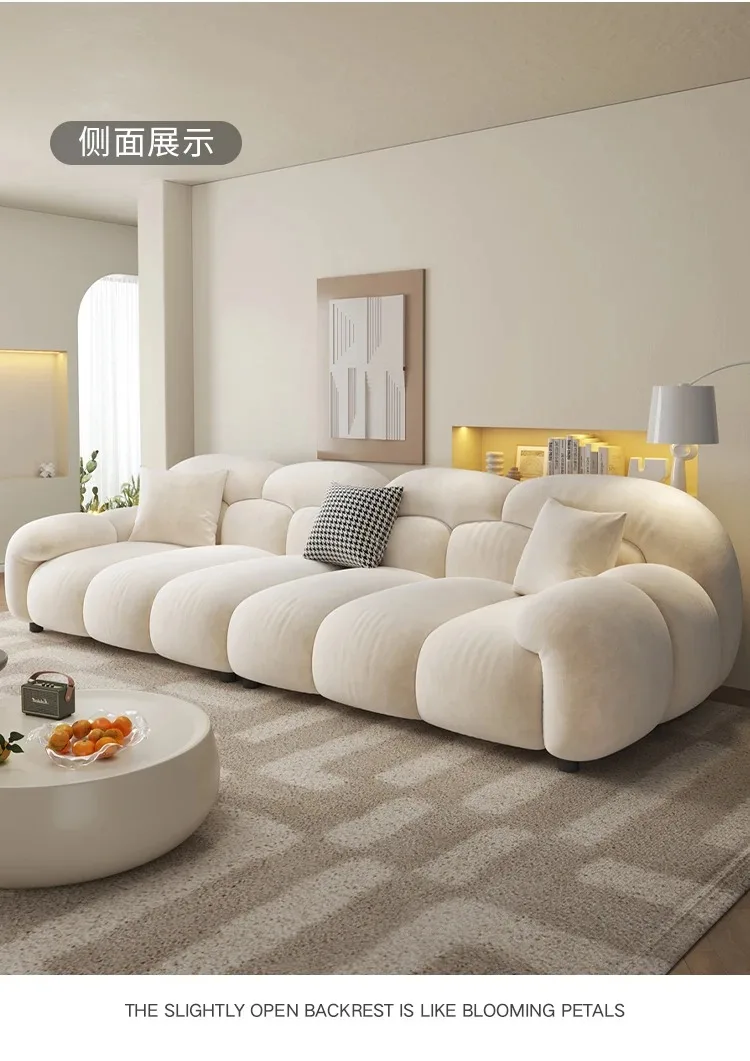 Fabric Minimalist Living Room Sofa Set 6 Seters Beige Sectional Designer Modern Sofas Couch Double Canape Salon Home Furniture