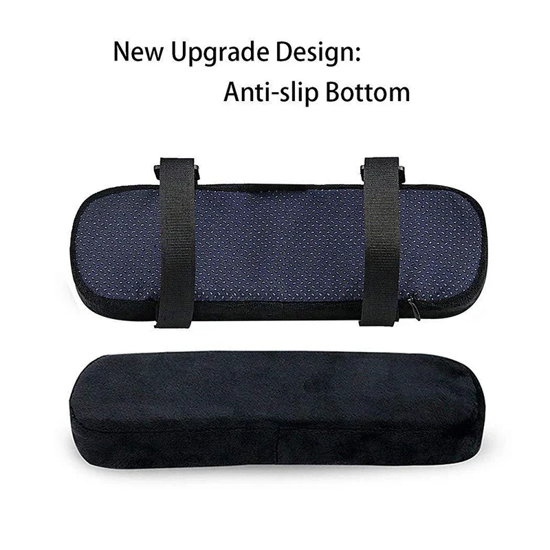 1/2Pcs Slow Rebound Memory Foam Armrest Cushion Pad Chair Mat Elbow Rest Cover Office Chair Arm Cover Black Grey Wholesale