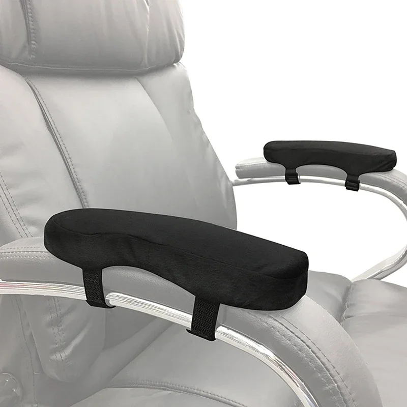 1/2Pcs Slow Rebound Memory Foam Armrest Cushion Pad Chair Mat Elbow Rest Cover Office Chair Arm Cover Black Grey Wholesale