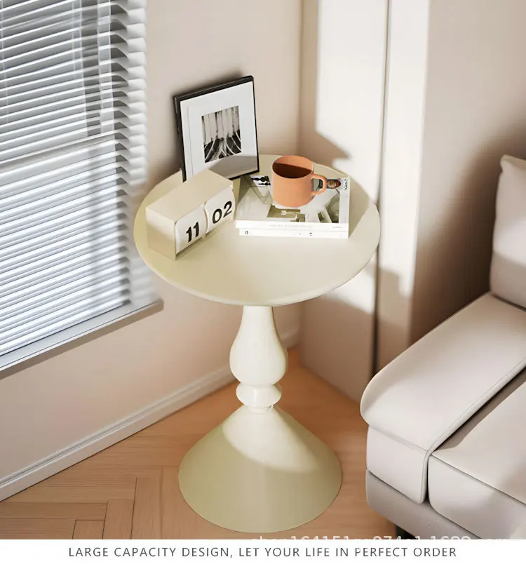 New Cream Style Living Room, Sofa Side Table, Small Movable Small Unit, Nordic Mini Coffee Table, Circular Table Coffee Tables