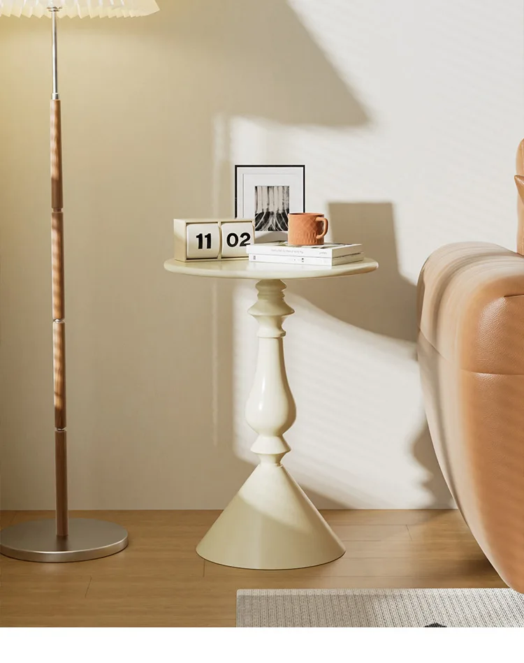 New Cream Style Living Room, Sofa Side Table, Small Movable Small Unit, Nordic Mini Coffee Table, Circular Table Coffee Tables