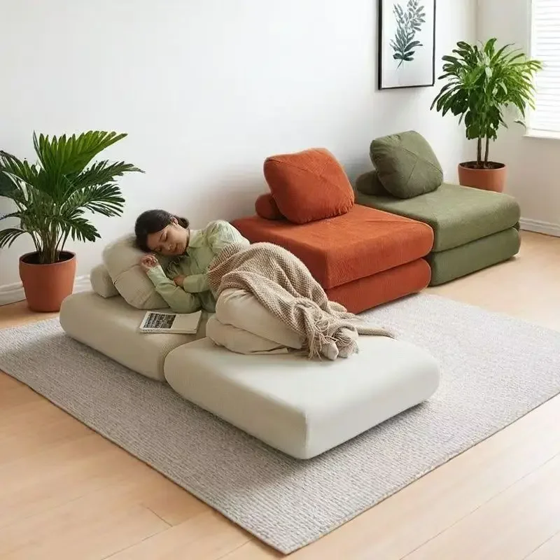 Modern Double Sofa Chair Bed Fabric single sofa Home Living Room Lounging Stylish Sofa Chair Seat Multifunction Folding Sofa Bed