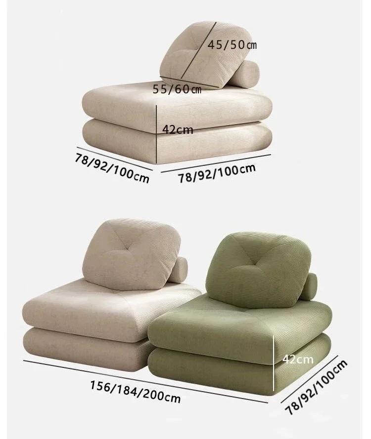 Modern Double Sofa Chair Bed Fabric single sofa Home Living Room Lounging Stylish Sofa Chair Seat Multifunction Folding Sofa Bed