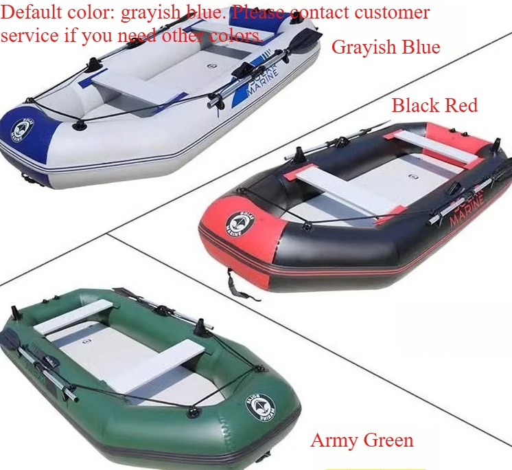 Thick PVC Inflatable Boat Foldable Rubber Dinghy Full Kits For Fishing Flood Rescue Kayak