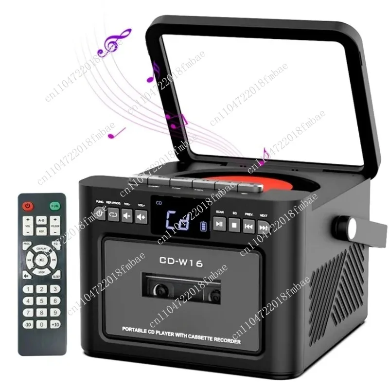 FM stereo radio home audio player, portable multifunctional CD player, cassette player combo built-in