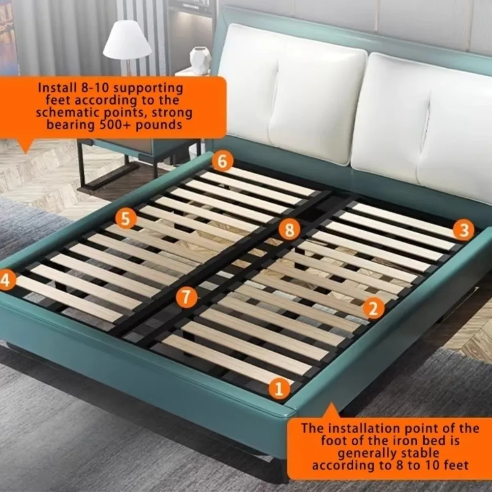 Adjustable Bed Frame Support Legs Metal Heavy Duty Bed Legs Replacement Load-bearing Black Furniture Legs