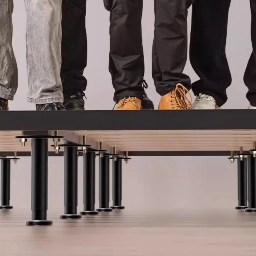 Adjustable Bed Frame Support Legs Metal Heavy Duty Bed Legs Replacement Load-bearing Black Furniture Legs