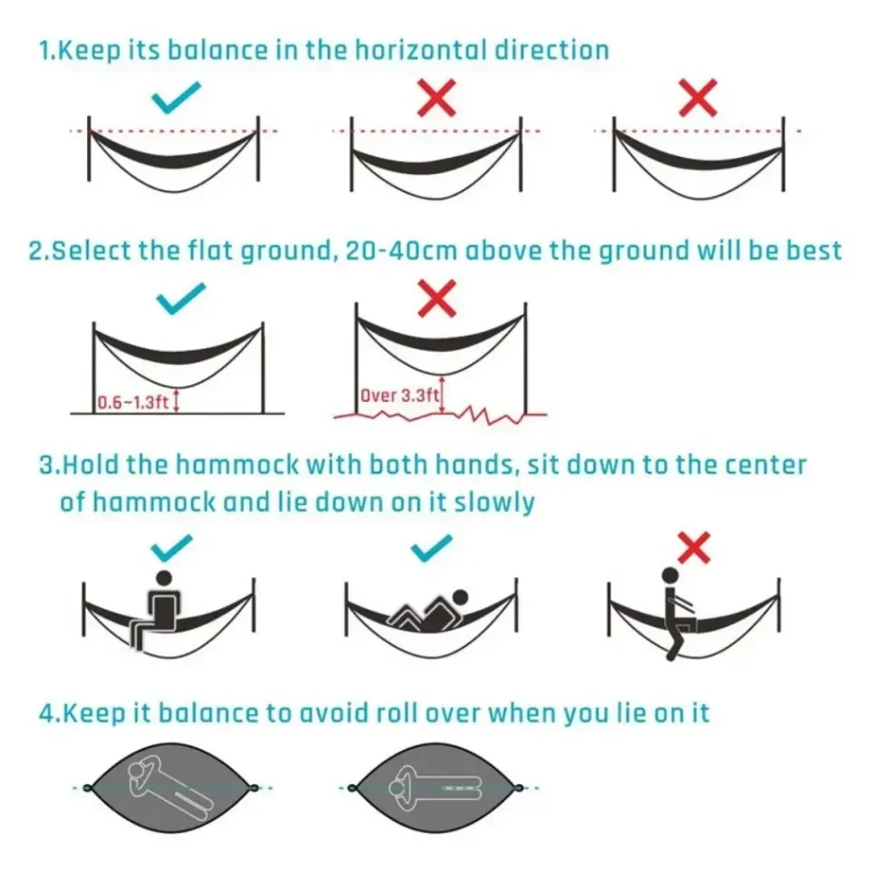 Outdoor Camping Double Hammock Automatic Quick Open Mosquito Net Anti Bug Anti Rollover With Pole And Sun Shade Cloth Kit