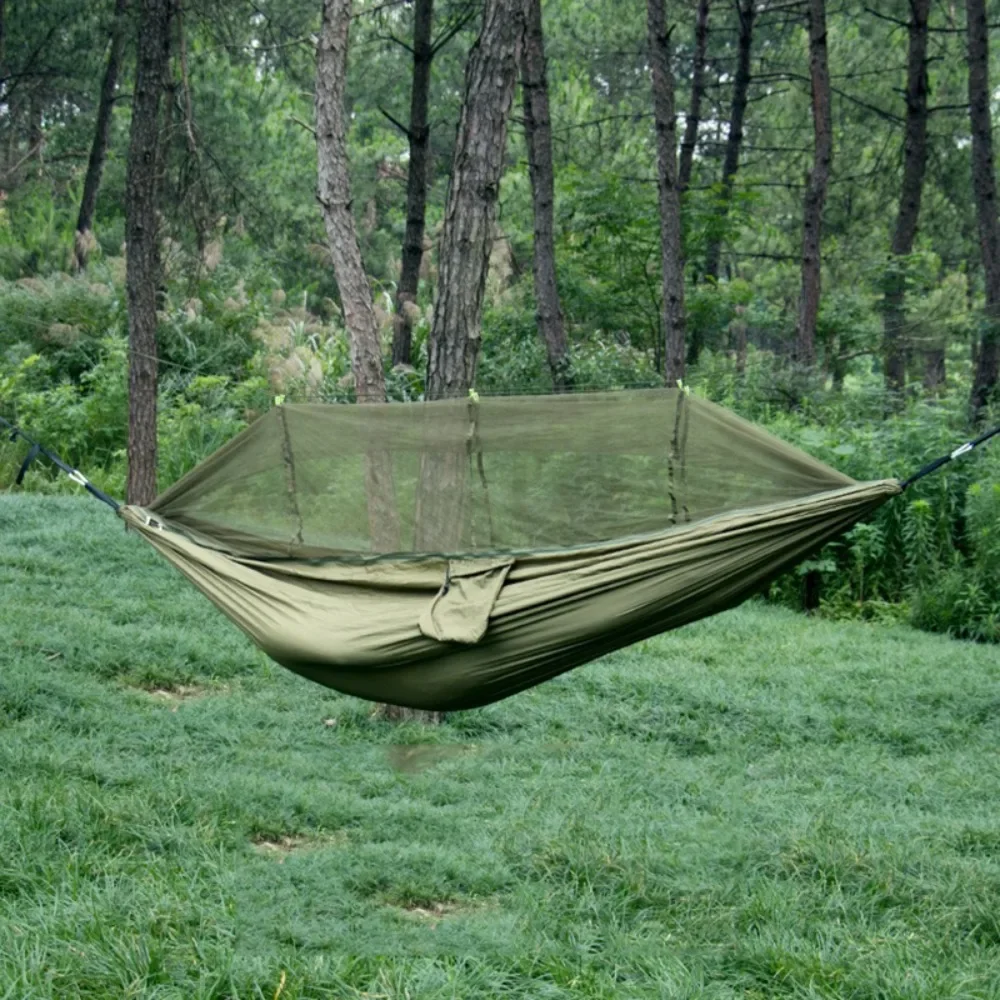 Family Courtyard V Frame Suspended Bed Outdoor Two People Detachable Mosquito Proof Mesh Hammock Camping Portable Sleeping Bag