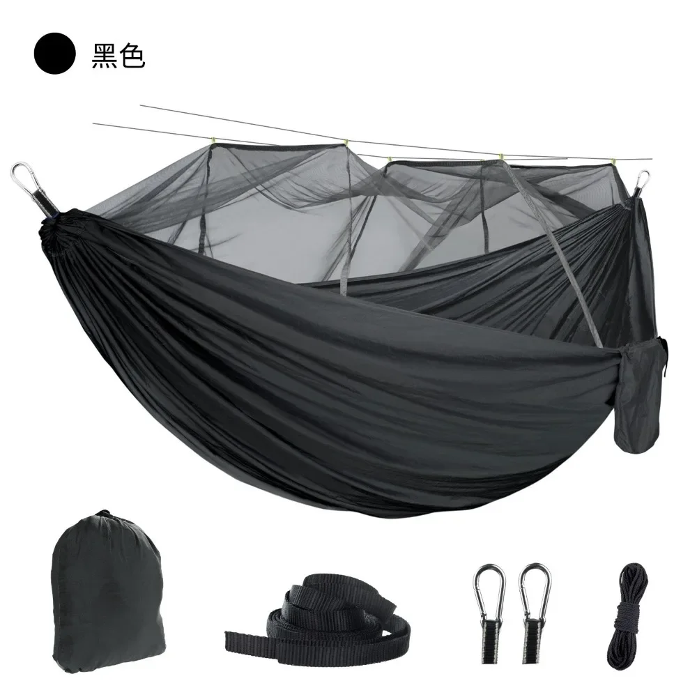 Family Courtyard V Frame Suspended Bed Outdoor Two People Detachable Mosquito Proof Mesh Hammock Camping Portable Sleeping Bag