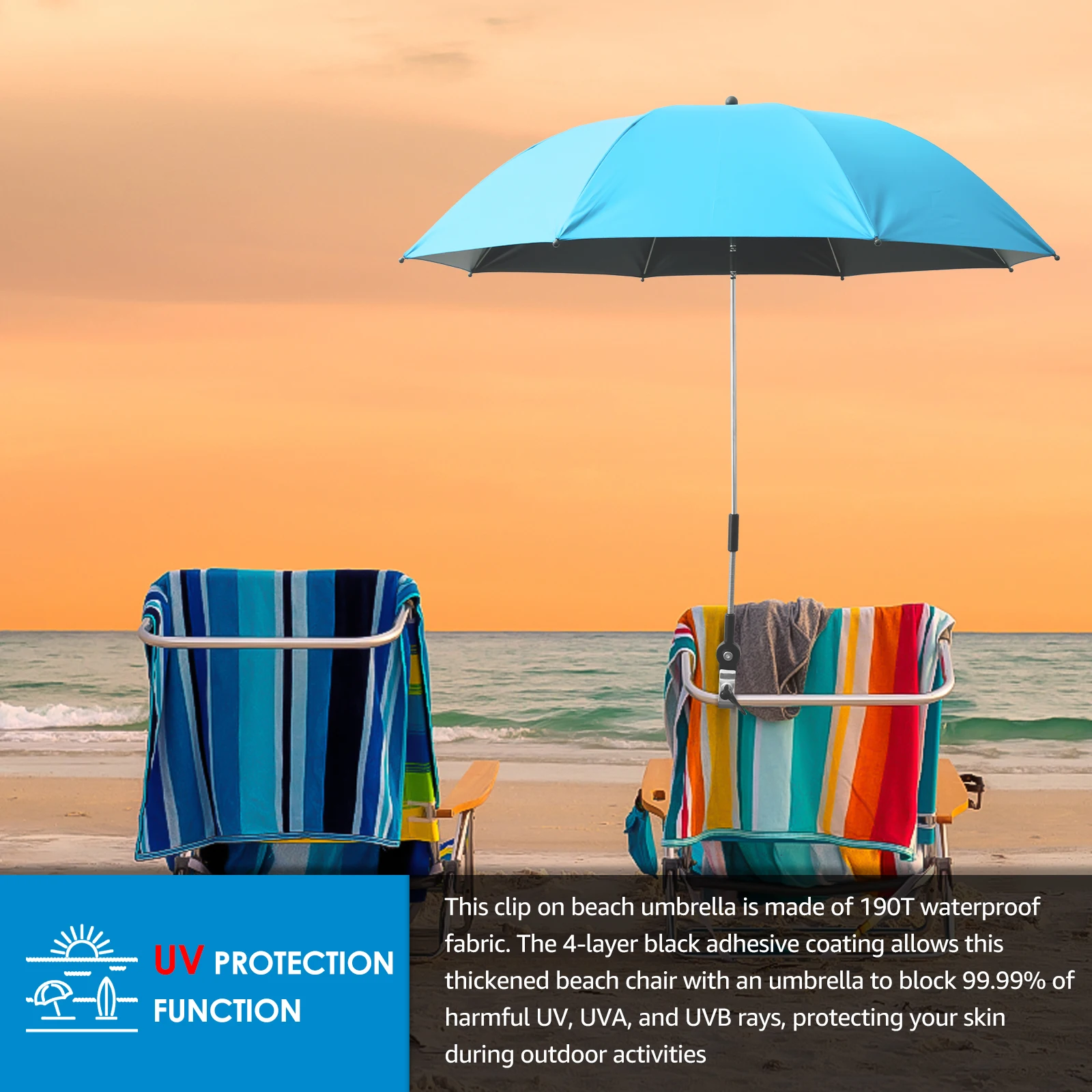 New Detachable Clamp Sun Umbrella Portable Foldable Chair Parasol For Camping Beach Fishing Chair Outdoor Sun Protection