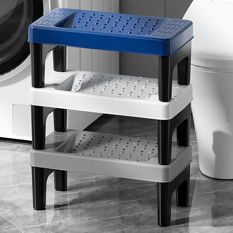 1Pcs Sturdy Plastic Toilet Squat Stool Non Slip Surface Stable Legs For Better Bowel Posture Adults Kids Bathroom