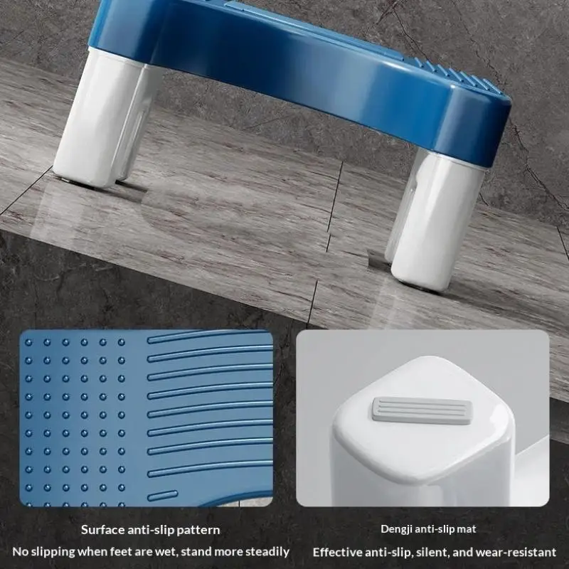 1Pcs Sturdy Plastic Toilet Squat Stool Non Slip Surface Stable Legs For Better Bowel Posture Adults Kids Bathroom
