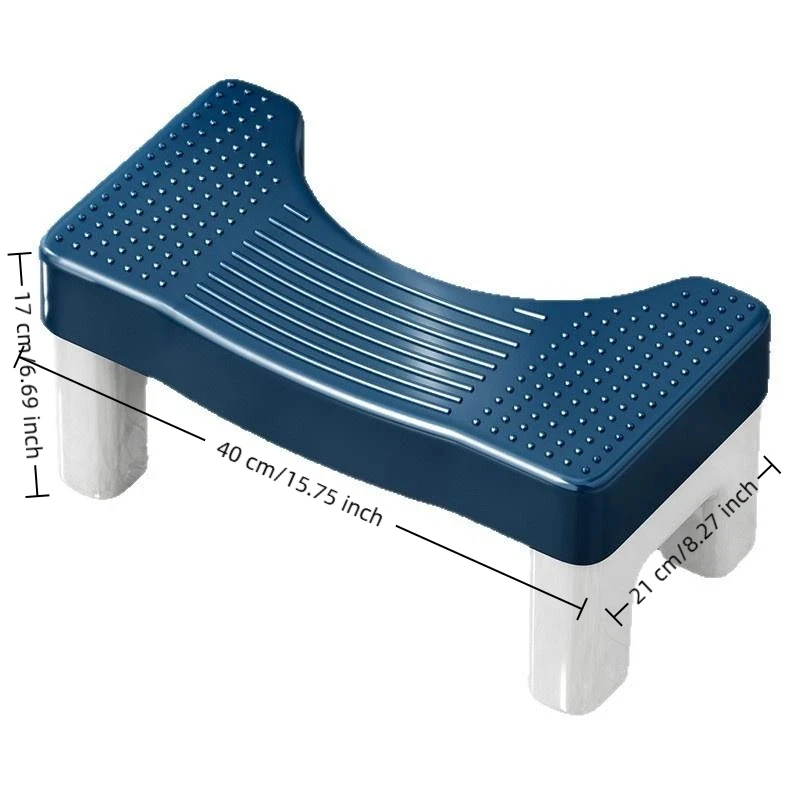 1Pcs Sturdy Plastic Toilet Squat Stool Non Slip Surface Stable Legs For Better Bowel Posture Adults Kids Bathroom
