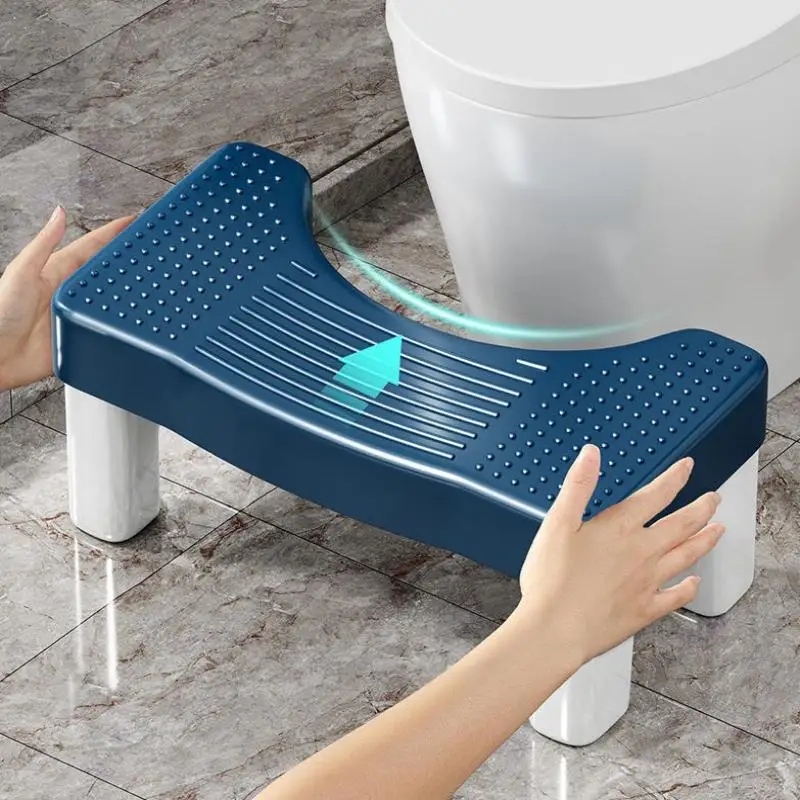 1Pcs Sturdy Plastic Toilet Squat Stool Non Slip Surface Stable Legs For Better Bowel Posture Adults Kids Bathroom
