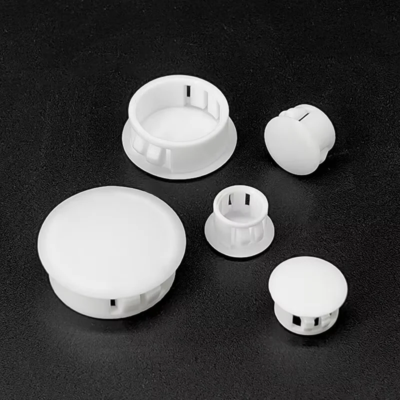 White Plastic Hole Plug Snap On Plug Furniture Door And Window Decoration Dust Cover 5mm~100mm