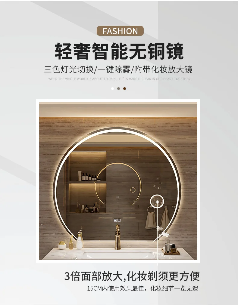 YL Luxury Floating Modern Bathroom Cabinet Mirror Led Light Smart Vanity Toilet Cabinet Space Saver Mobile Da Bagno Furniture